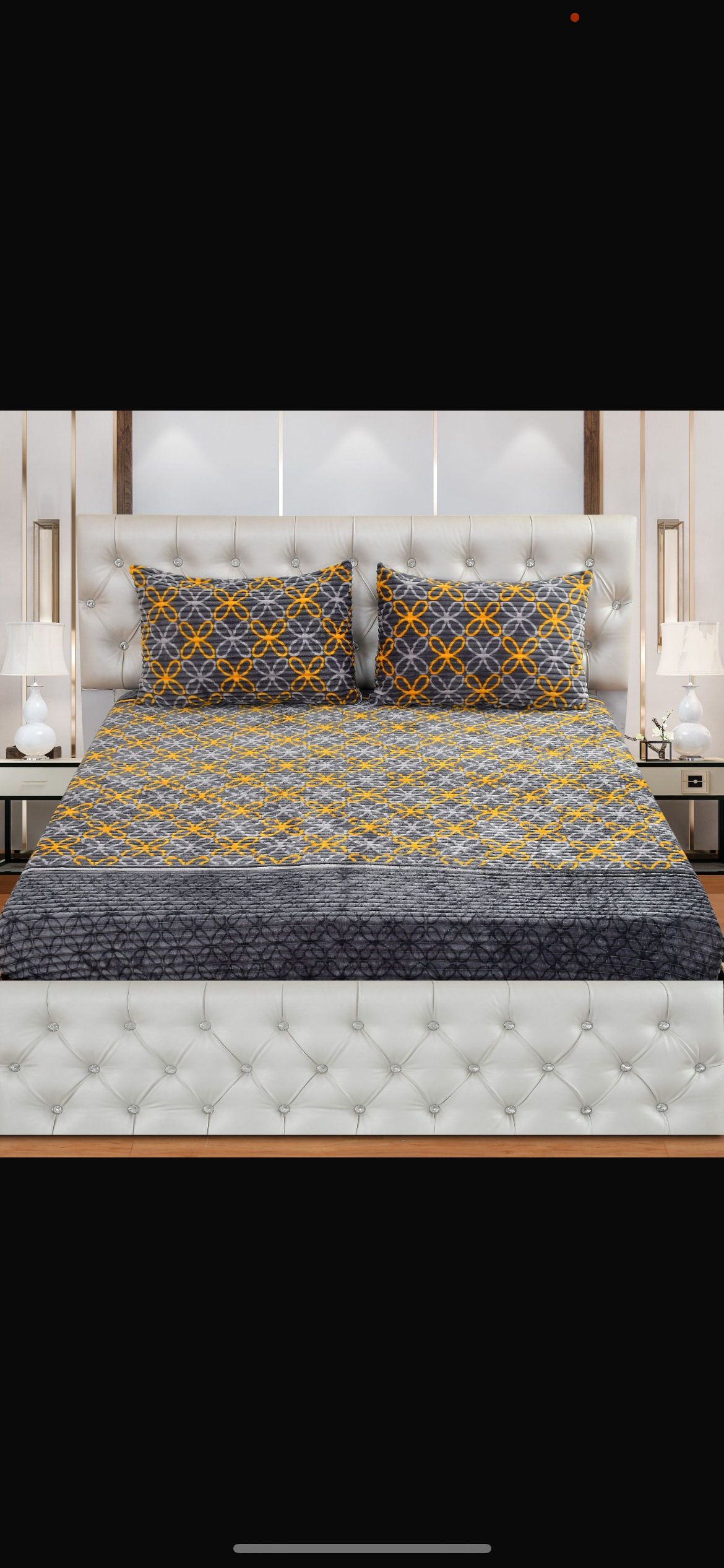 Grey yellow warm fitted bedsheet