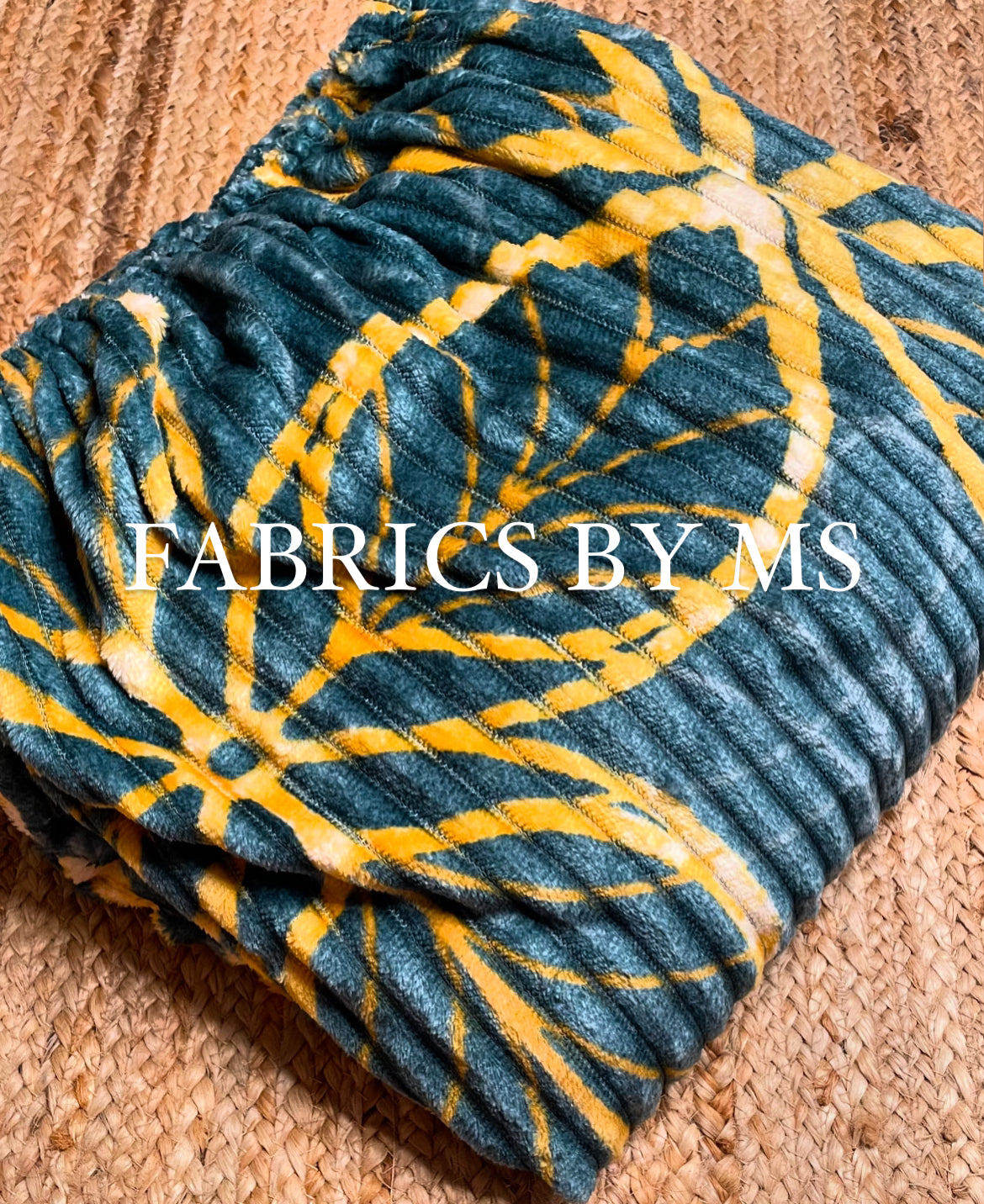 Blue yellow floral warm fitted bedsheet