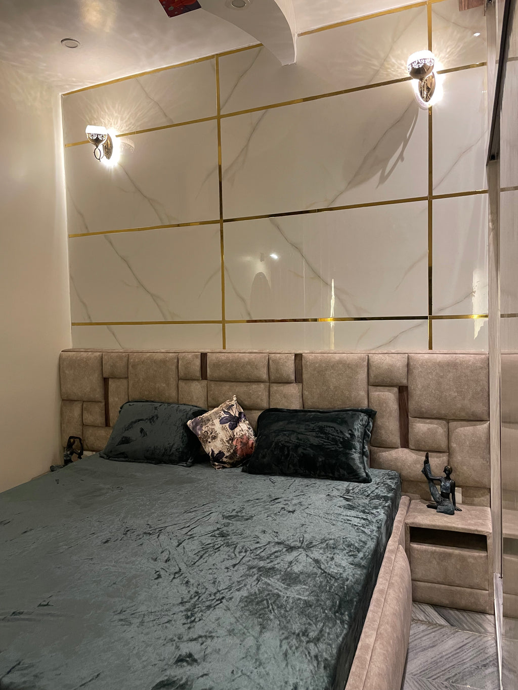 Luxury Dark Green Velvet Bedsheet Set