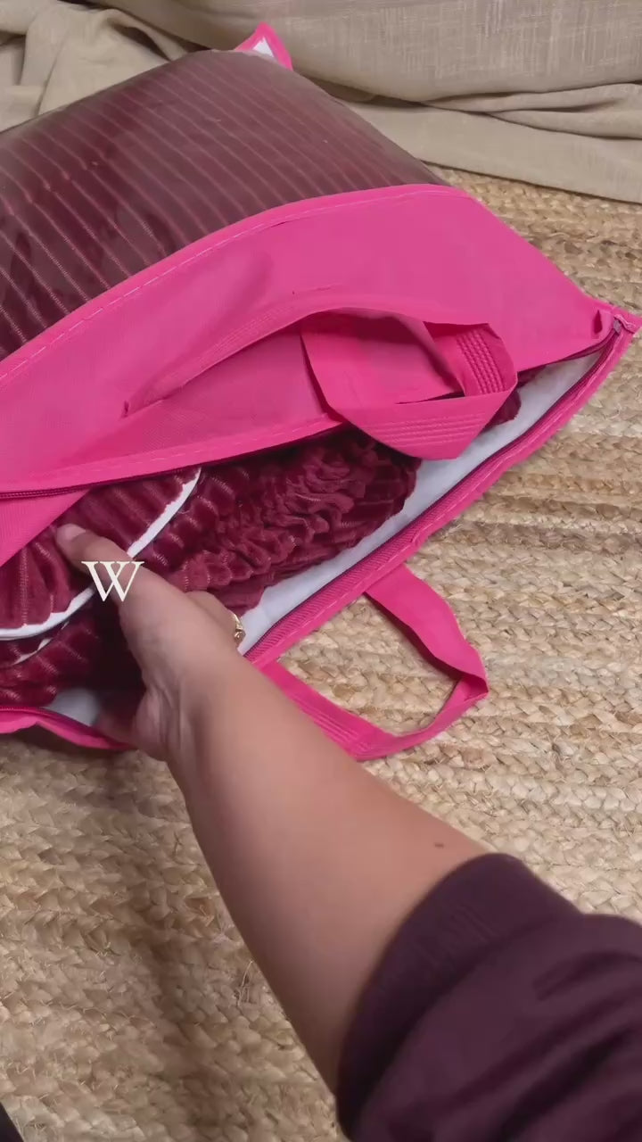 Red solid warm fitted bedsheet